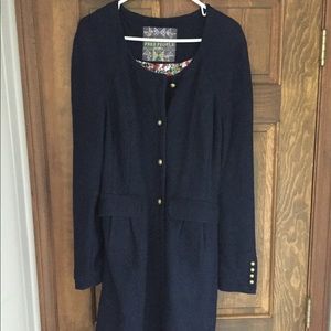 Pea coat with gold buttons